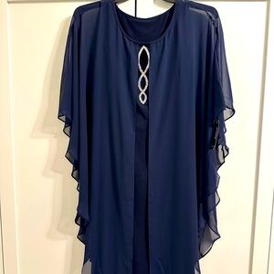 Glamour Navy Blue Wedding Dress